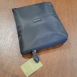 Paravel Fold-Up Carry-on Duffle Bag Attaches to Luggage 16.5" x 9.5" x 11" Black